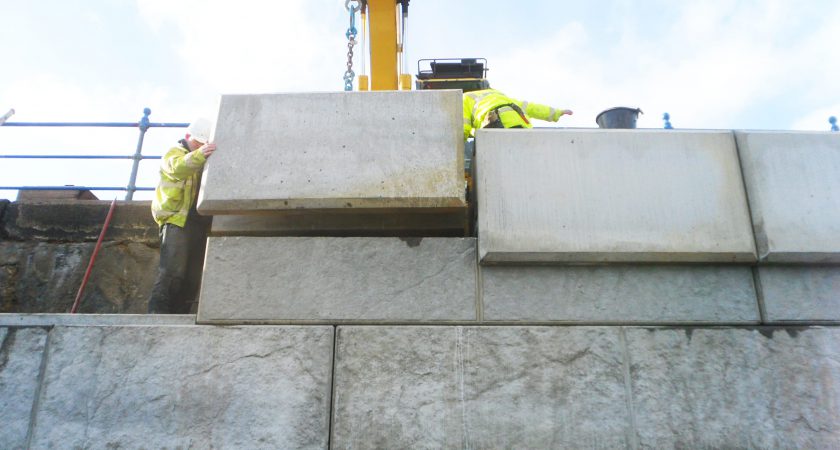 Hartlepool Borough Councils Sea Defence Wall build reaches 1st milestone