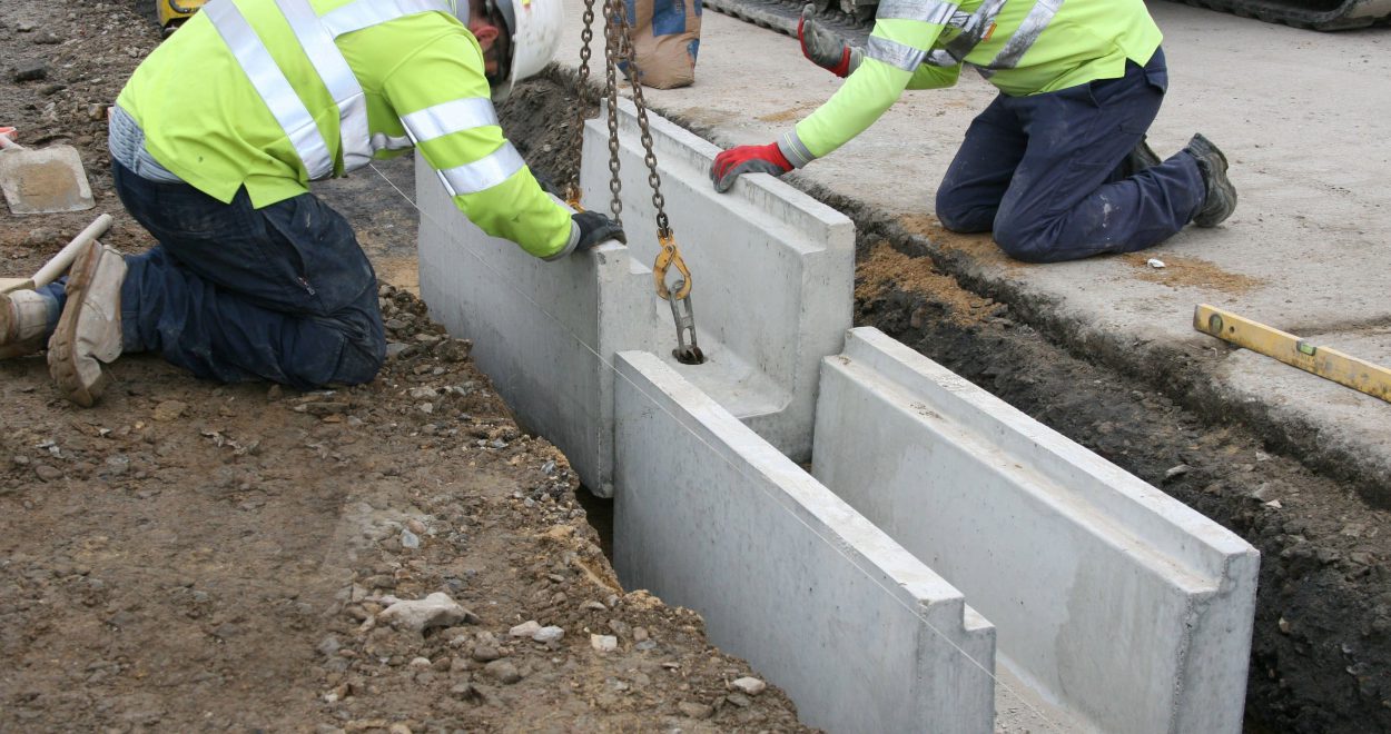 Precast concrete trough