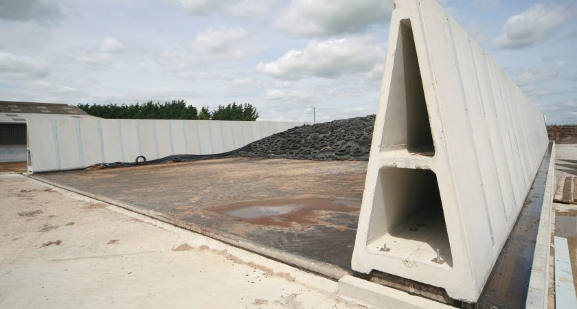 Precast concrete silage clamps for agricultural use