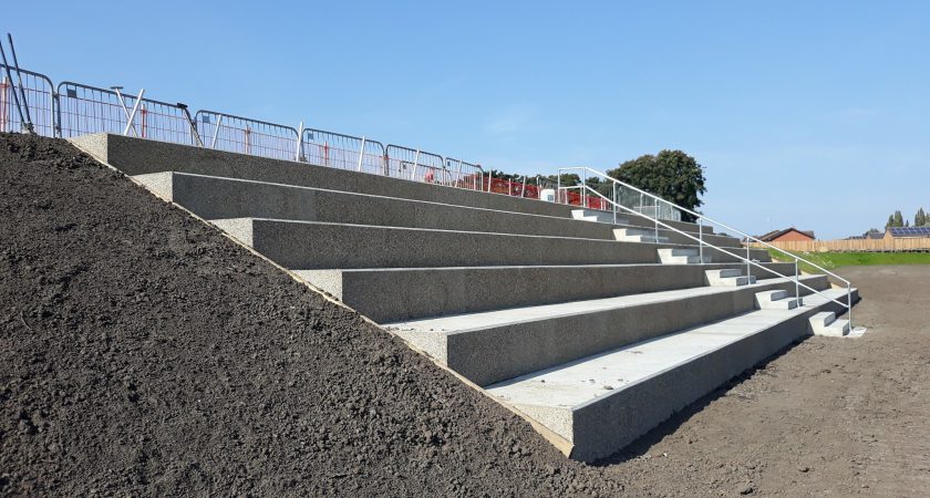 Precast concrete for terrace seating