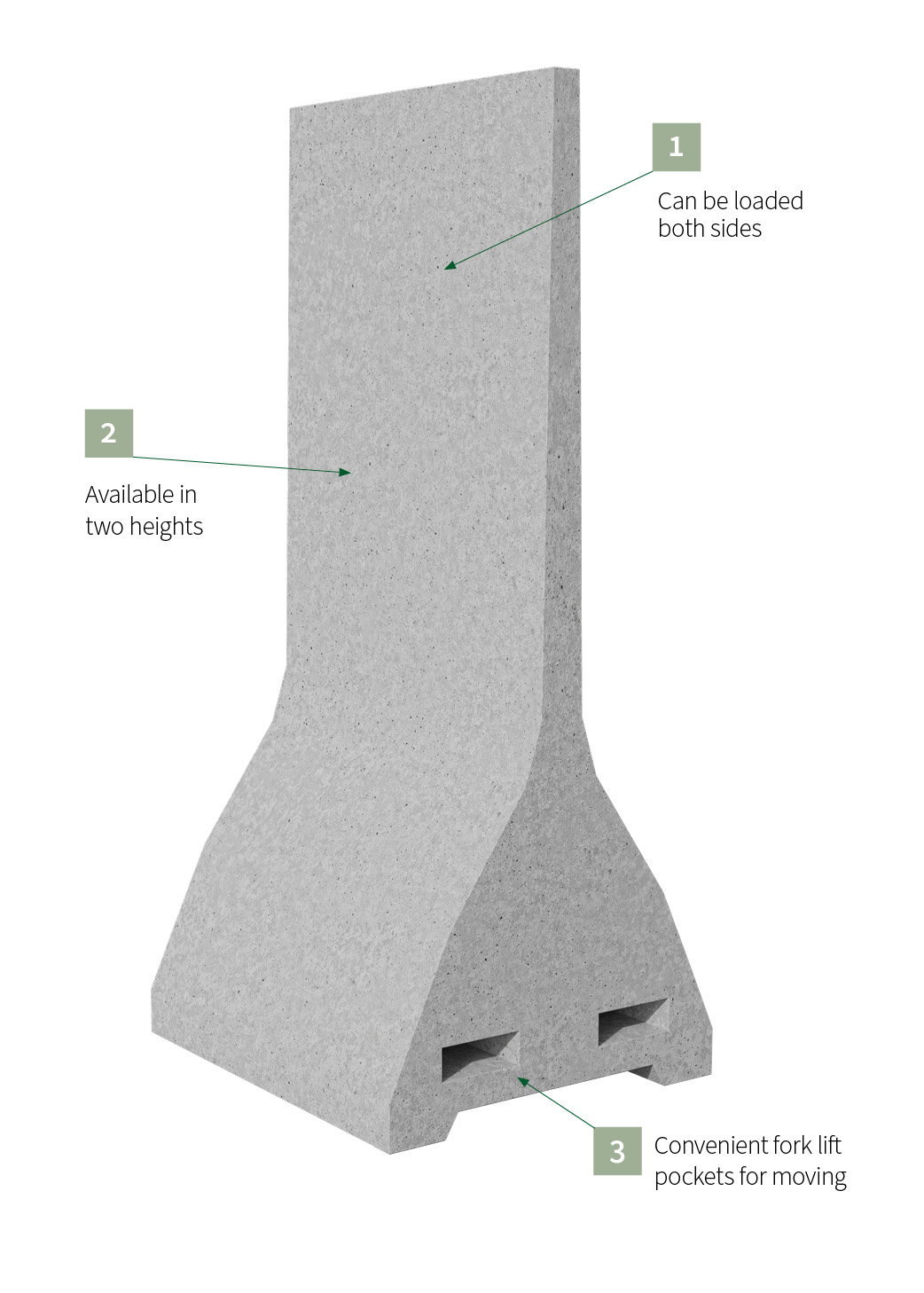 Taperbloc™ XL freestanding precast concrete retaining wall