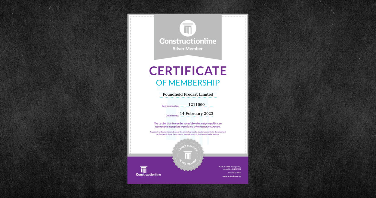 Poundfield achieves Constructionline Silver Accreditation