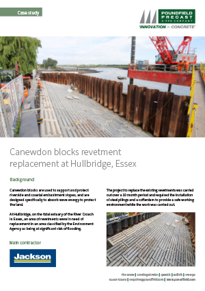 Canewdon blocks revetment replacement at Hullbridge, Essex