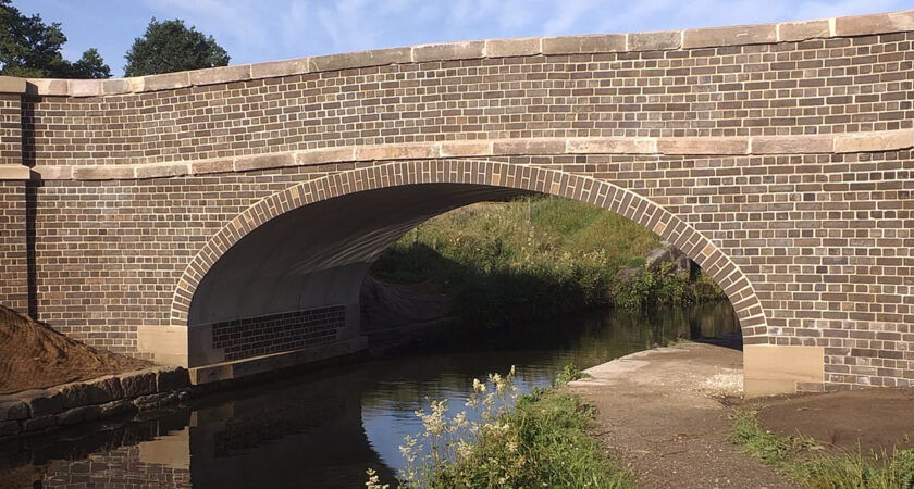 Suppling precast concrete arched bridge sections for the Hazlehurst Lock Bridge restoration in Staffordshire