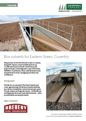 Box culverts for Eastern Green, Coventry